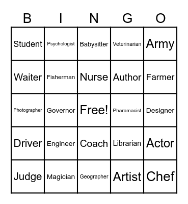 JOB SIGNS Bingo Card