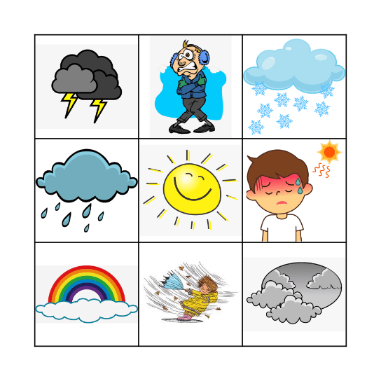 Weather Bingo Card