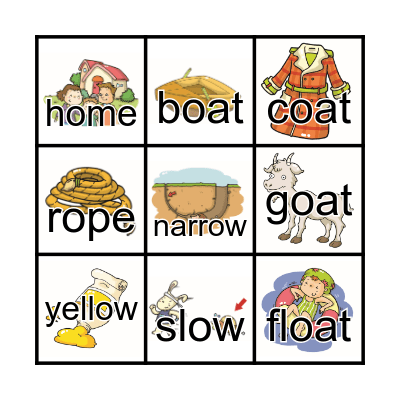 Phonics 5 Unit 4 Bingo Card
