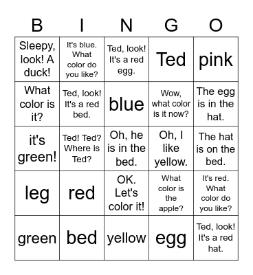 Dino 2A 4 Bingo Card