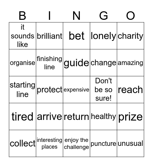 Our World 11-15 Bingo Card