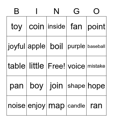 Bingo Card