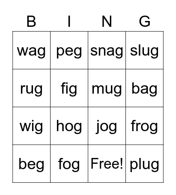Sort 29 Bingo Card