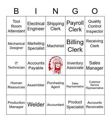 Big Chief Bingo Card
