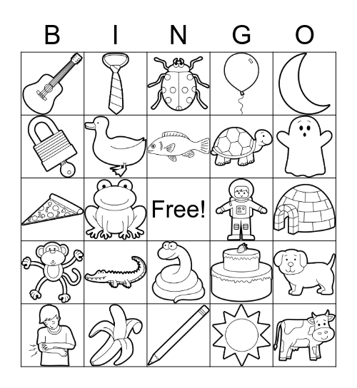 What Sound do I start with? Bingo Card