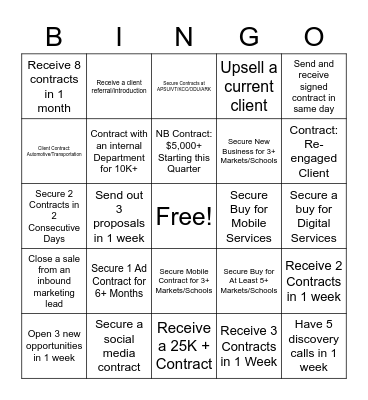 2022 Bingo Card