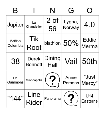 Share the Love Bingo Card