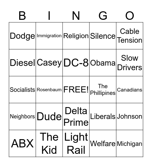 Asplund Bingo                              3 Minute Time Limit Bingo Card