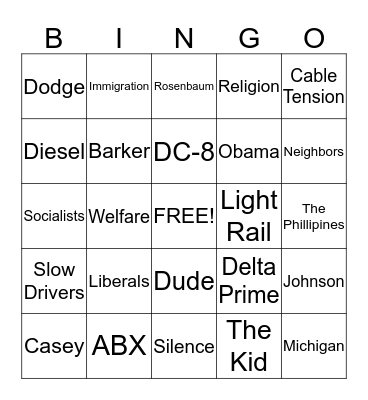 Asplund Bingo                              3 Minute Time Limit Bingo Card