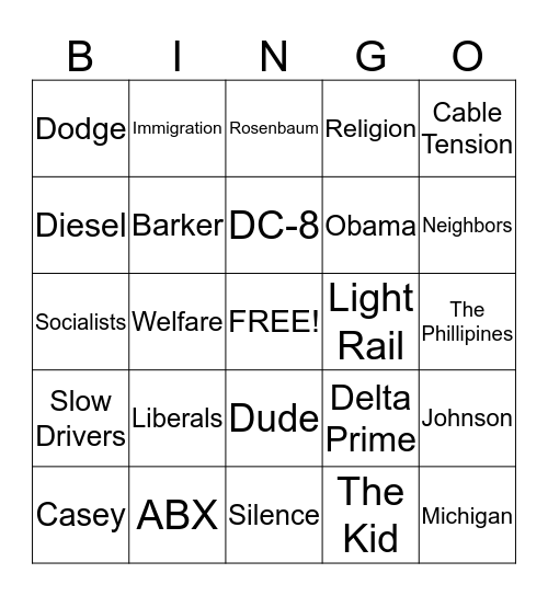 Asplund Bingo                              3 Minute Time Limit Bingo Card