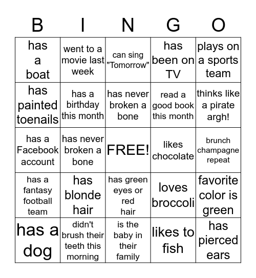 McIntyre Bingo Card