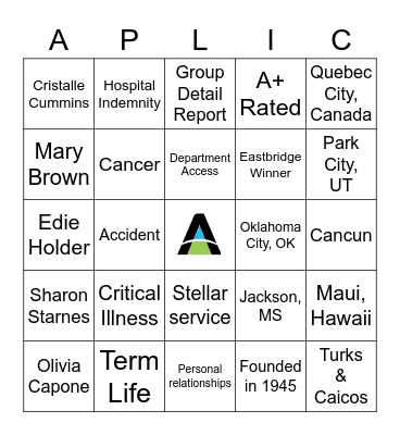 APL Bingo Card
