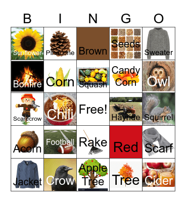 5-FALL Bingo Card