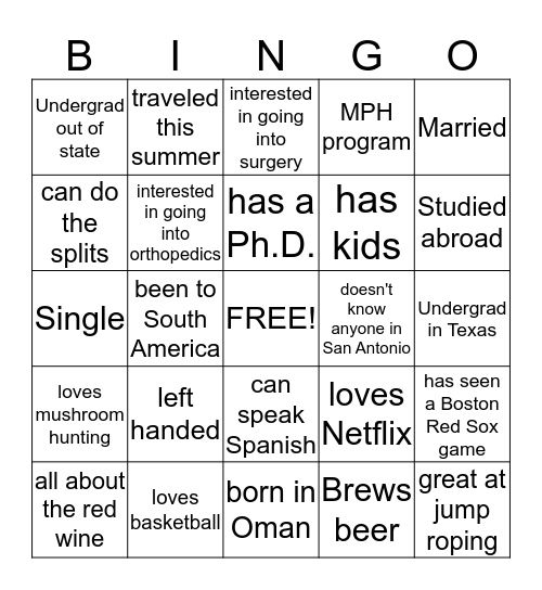 Veritas Bingo Card
