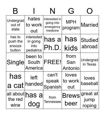 Veritas Bingo Card
