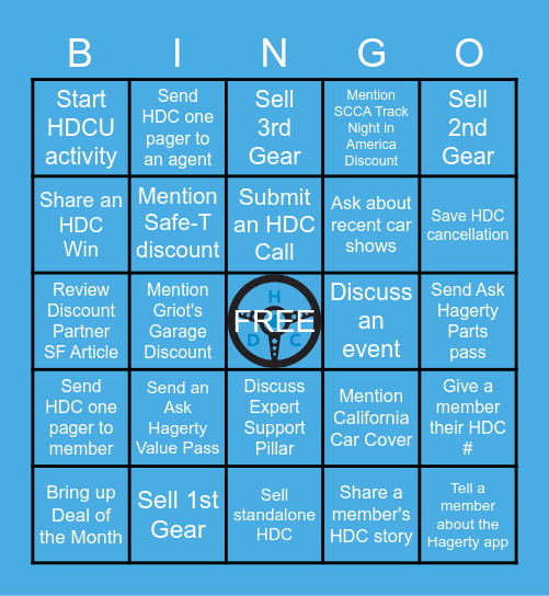 Team Chloe HDC Bingo Card