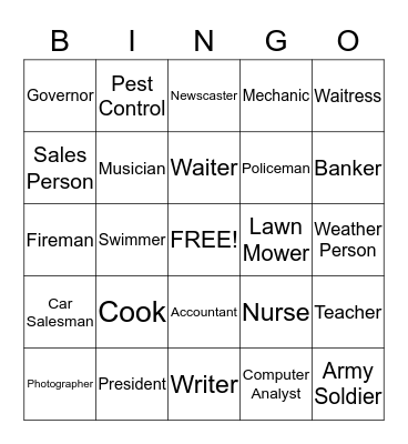 Fishers of Men Bingo Card