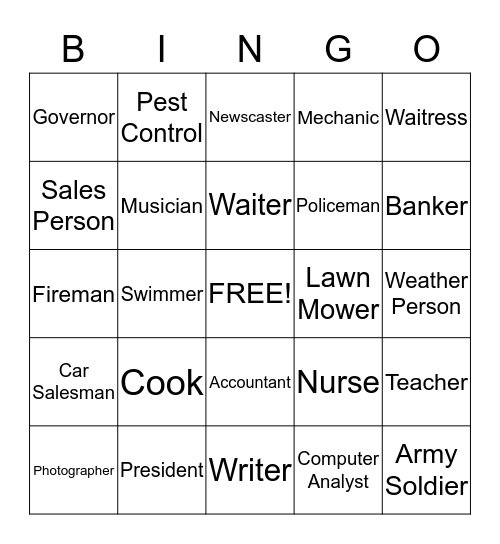 Fishers of Men Bingo Card