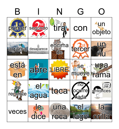 Ñu Bingo- vocabulary Bingo Card