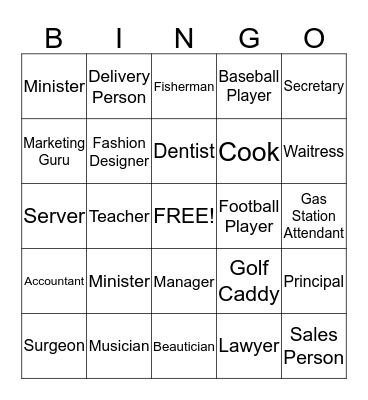 Fishers of Men Bingo Card