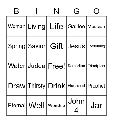 Midweek Bingo Card