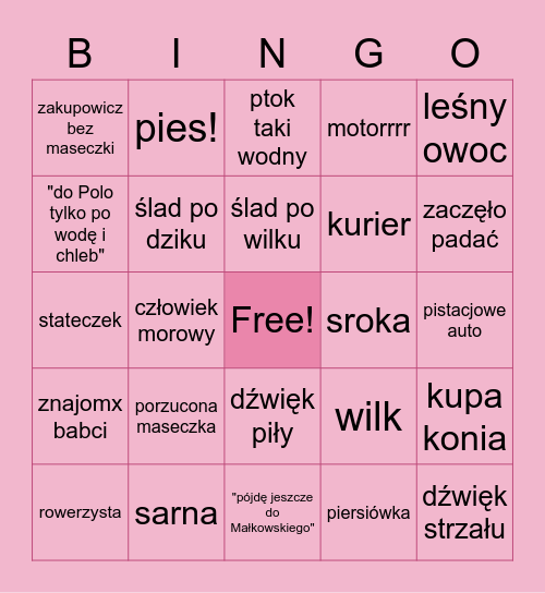 kończewocore Bingo Card