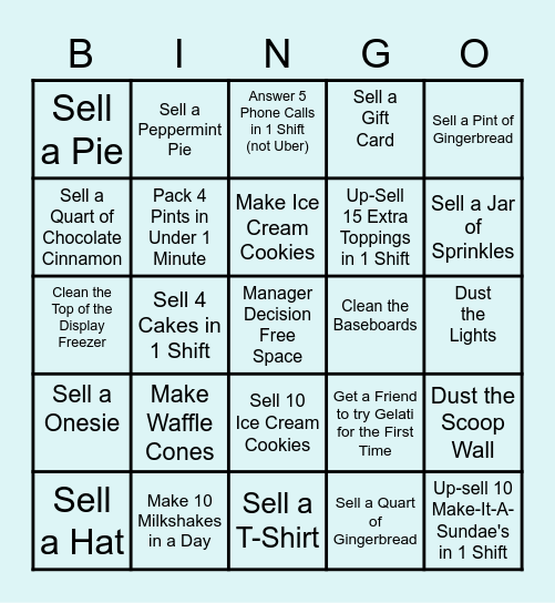 GELATI BINGO Card