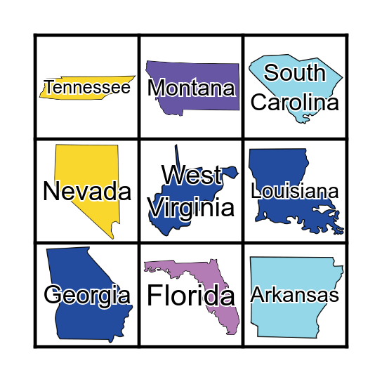 Southeast Region Bingo Card