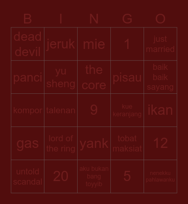 CS 🌹 Bingo Card