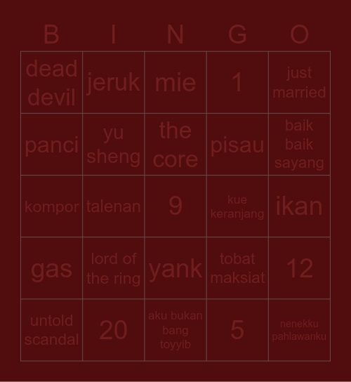 CS 🌹 Bingo Card