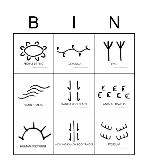 Symbol Bingo Card