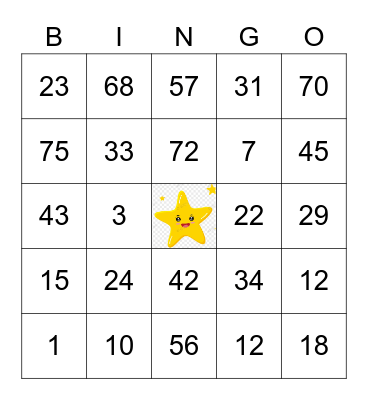 KUPON NYANYI BERHADIAH Bingo Card