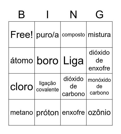 chem bingo lol Bingo Card