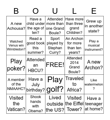 Boule Bingo Card