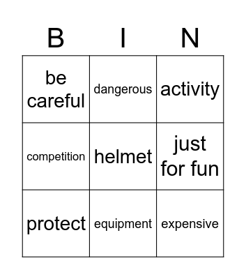 aim high Bingo Card