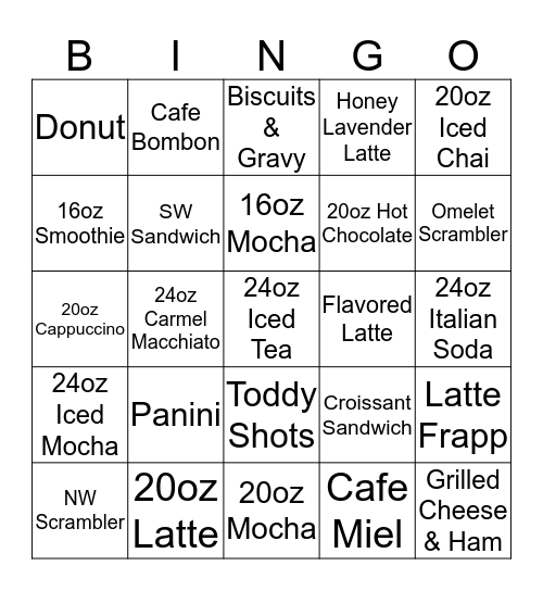 Elka Bee's Bingo Card