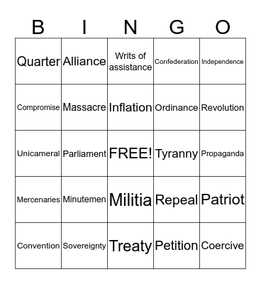 2nd 6 Weeks Vocabulary Bingo Card