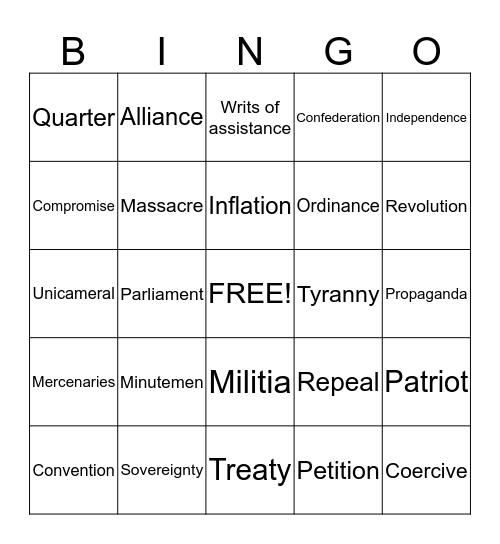 2nd 6 Weeks Vocabulary Bingo Card