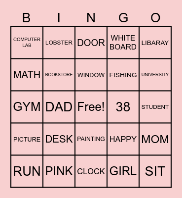 ASL REVIEW BINGO Card