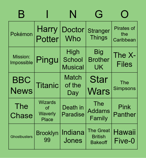 THEMES - ROUND 1 Bingo Card