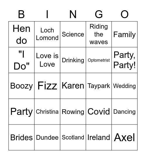 Kazza's Big Gay Henny 2.0 Bingo Card