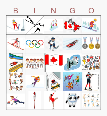 Les jeux olympiques d'hiver Bingo Card
