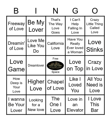 K Pub "Love It" Bingo Card