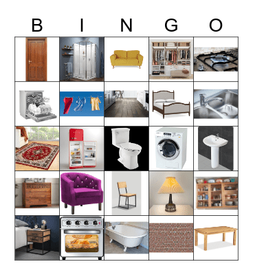 Furniture Bingo Card