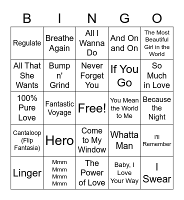 1994 Billboard Bingo Card