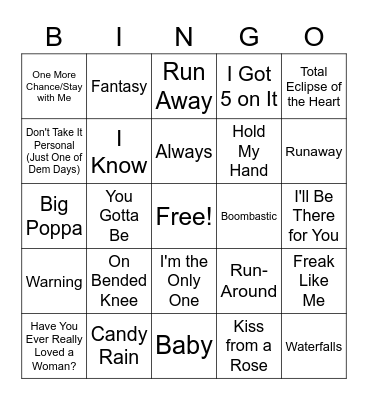1995 Billboard Bingo Card
