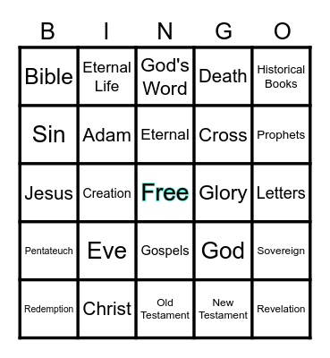 BIBLE BINGO Card