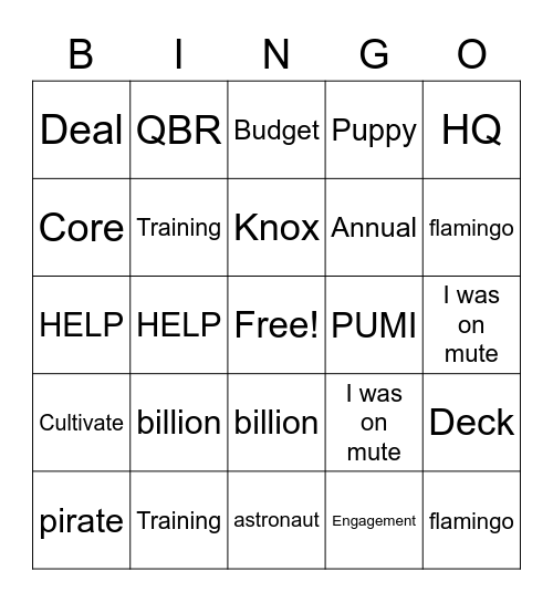 Feb All Hands Bingo Card