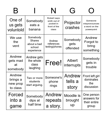 Education 211 Bingo Card