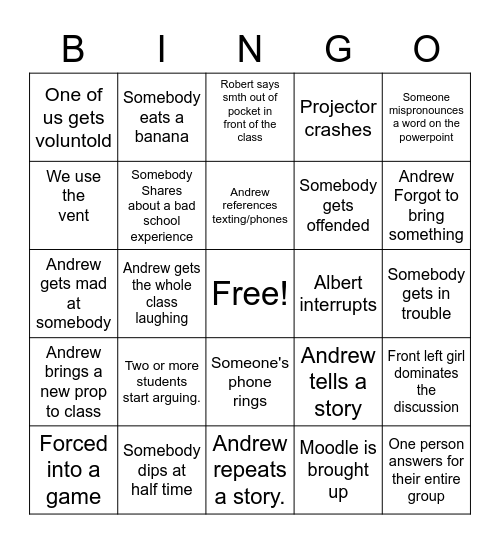 Education 211 Bingo Card